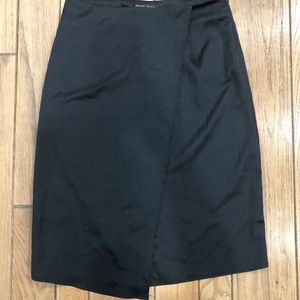 New Black Satin Skirt